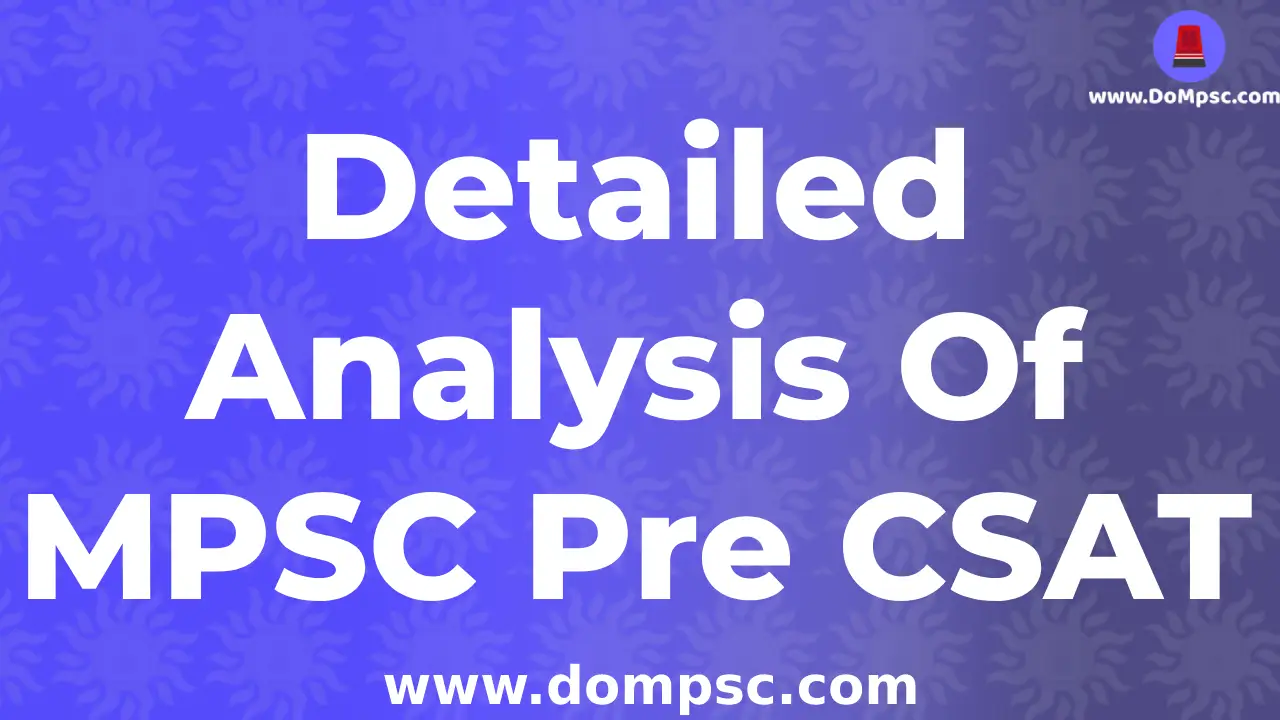 Details Analysis Of MPSC Csat Paper